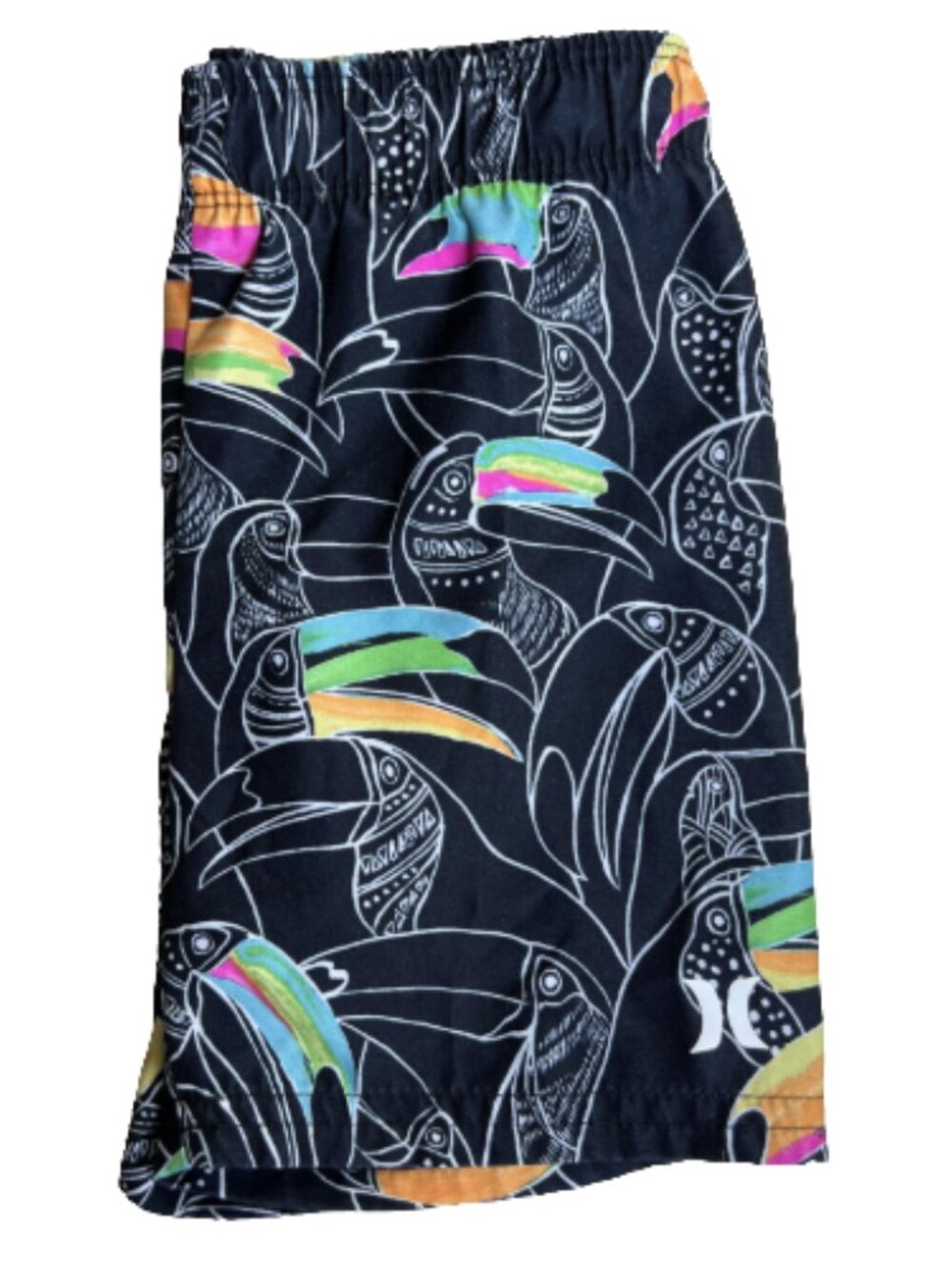 Hurley Toucan Print Swim Trunks Toddler 24M Neon‎